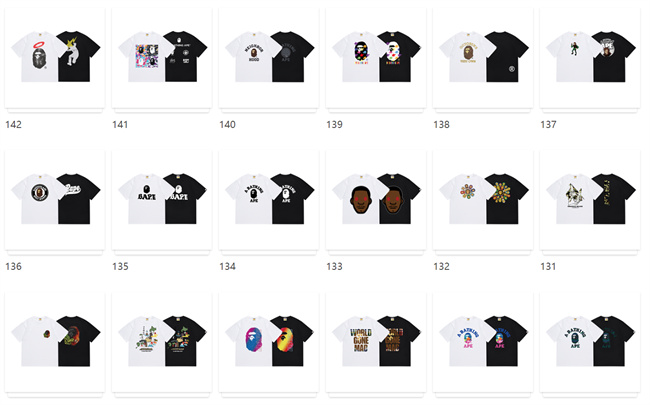 BAPE T Shirt Contact Customer Service for Detail Info
