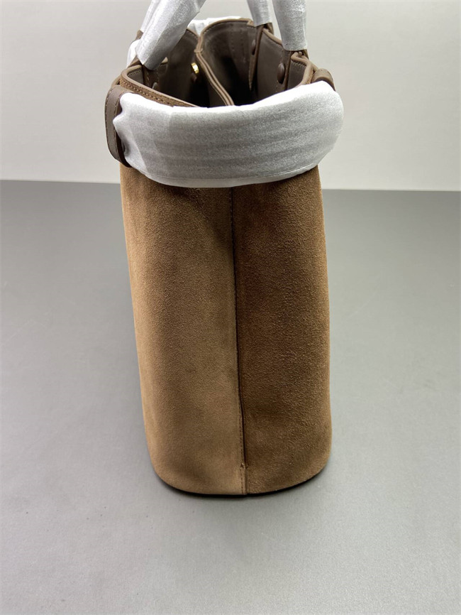 Suede Buckle Handbag